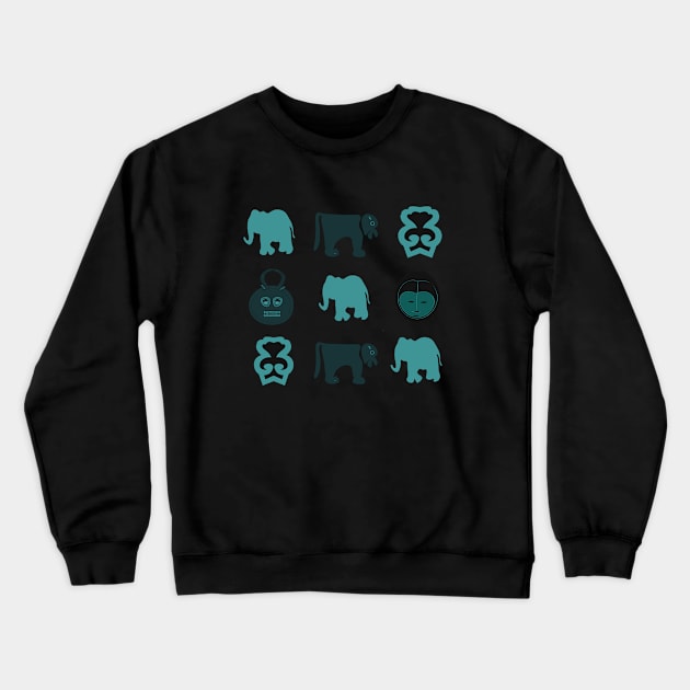 african animals Crewneck Sweatshirt by omitay